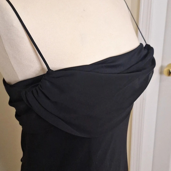 Alyn Paige vintage 90's black spagetti strap maxi formal/prom dress SZ 6 - Picture 5 of 9